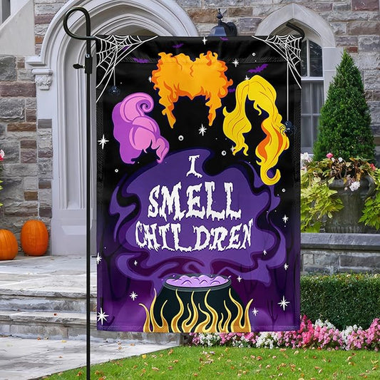FLAGWIX Halloween Garden Flag - I Smell Children Garden Flags for Outside 11.5" x 17.5" - Halloween Decorations Outdoor, Yard Flags, Outside Decorations for Yard, Witchy Gifts for Women Sister Friends
