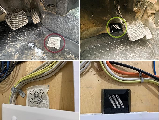 Grandpa Gus's Extra-Strength Mouse Repellent with Bonus Pouch Holder, Cinnamon/Peppermint Oils Repel Mice from Nesting & Freshen Air in Car/RV/Boat/Garage/Shed/Cabin, 1.75 Oz (10 Pouches)