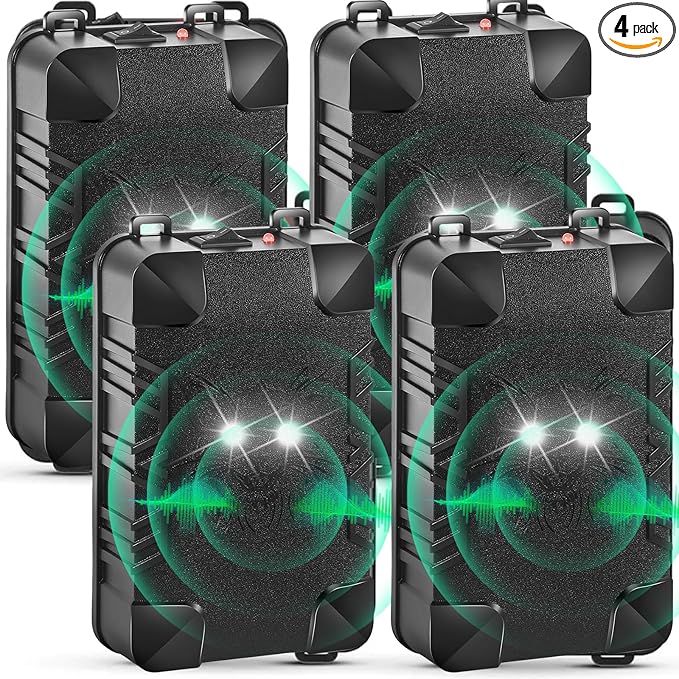 4Pack Rodent Mouse Repellent for Car Engines, Rat Mice Deterrent for Cars with Strobe Light, Under Hood Plug-in Battery Operated Car Mouse Repellent, Keep Squirrel Out of Trucks, Attic, Garage, Barn