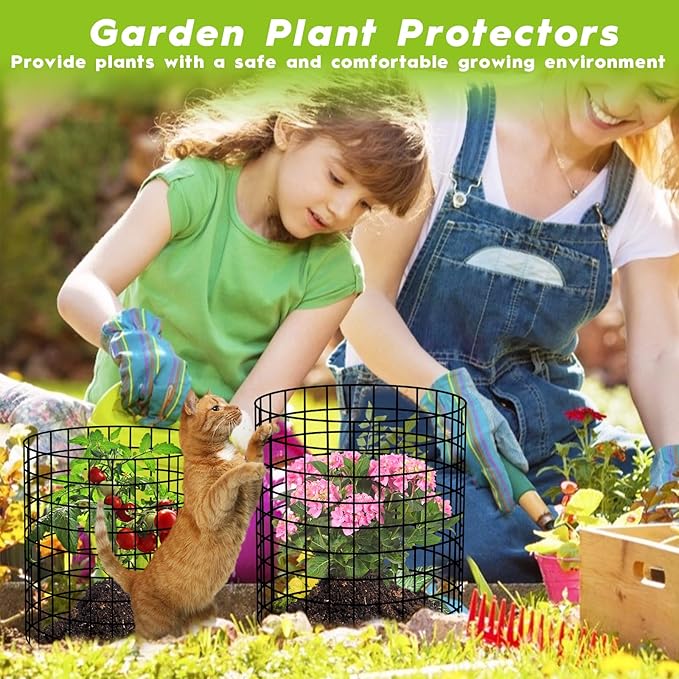 10 Pack Plant Protector from Animals, 30 PCs 12'' x 12'' Metal Mesh Wire Plant Protector for Outdoor Garden Flower Vegetable, Plant Cages to Keep Animals Out