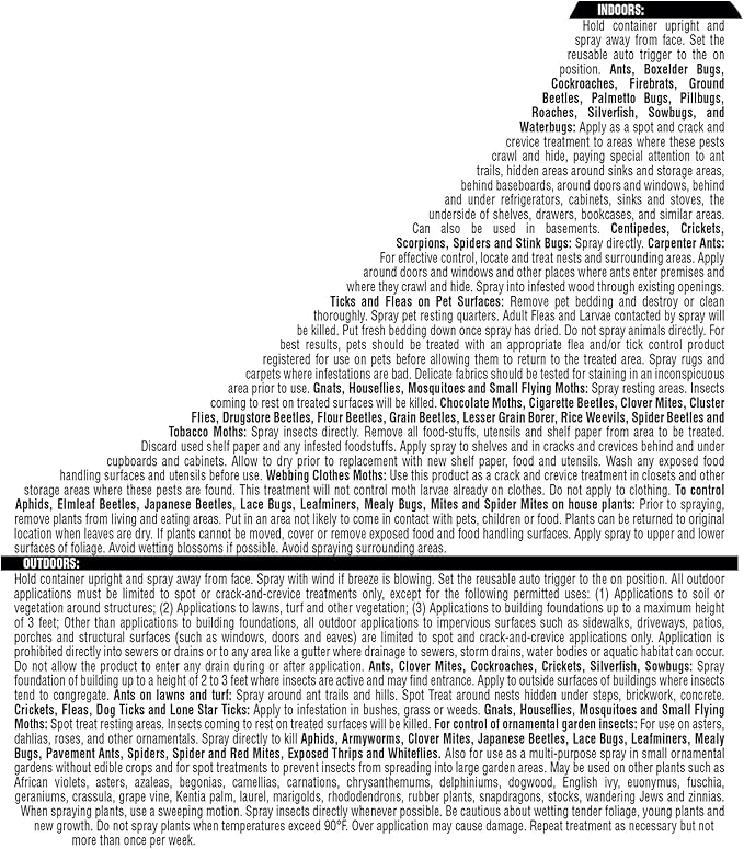 Raid MAX Perimeter Protection, 1 Gallon, Indoor & Outdoor Insecticide Spray with Reusable Electric Sprayer