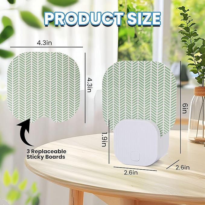 Fly Trap Indoor(1 Device + 3 Glue Cards), Mosquito Trap for Mosquito, Flies, Fruit Flies, Moths, Gnats, gnat Traps for House Indoor