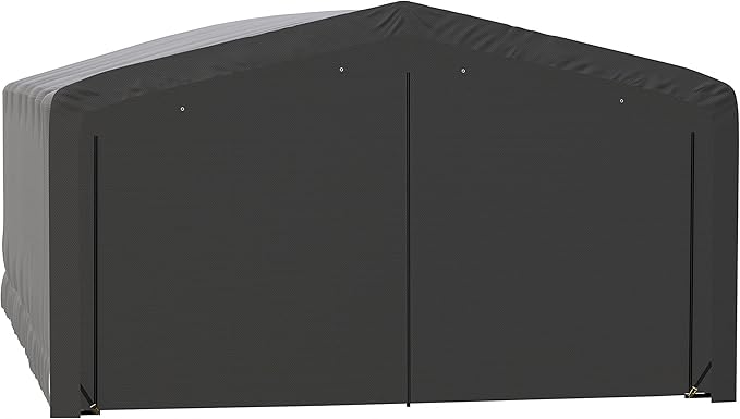 ShelterLogic ShelterTube Garage & Storage Shelter, 20' x 27' x 12' Heavy-Duty Steel Frame Wind and Snow-Load Rated Enclosure, Gray