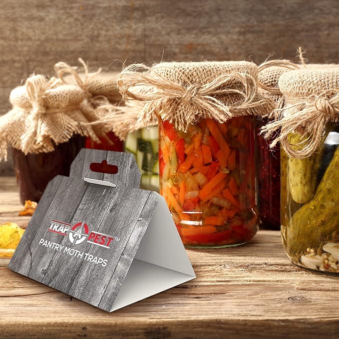 20 Pack Pantry Moth Traps - Safe and Effective for Food and Cupboard - Glue Traps with Pheromones for Pantry Moths - Trap a Pest