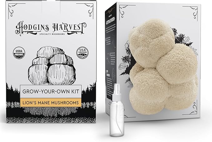 Lion's Mane Mushroom Grow Kit | USDA Certified Organic | Grow Your Own Delicious Gourmet Mushrooms at Home