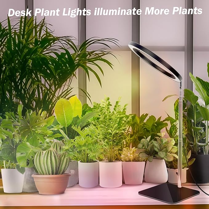10" Floor Grow Lights for Large Indoor Plants, Full Spectrum Indoor Plant Light for Indoor Growing with Timer 3/9/12H,Height Adjustable 9"-59", 9 Brightness,Led Tall Halo Grow Light for House Plants