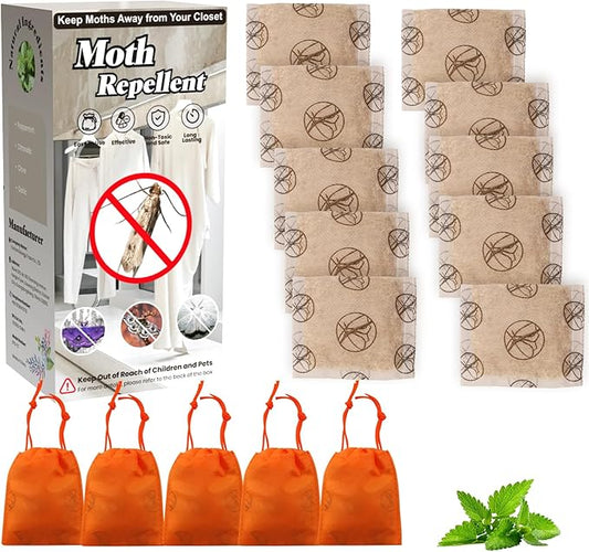 15 Pack Moth Repellent for Closets Made with Plant-Based Ingredients, Effective Moth Repellent for House to Get Rid of Moths from Closets, Drawers, Wardrobes, Storage Boxes, Insect Traps for Indoor