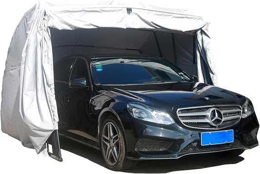 Ikuby All Weather Proof Carport - Foldable, Retractable, Lockable, Durable Shelter