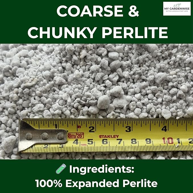 Perlite for Plants, Coarse and Chunky Horticultural Perlite, Organic Perlite for Gardening Indoor & Outdoor, Perlite Bulk Bag, Made in USA (30 quarts)
