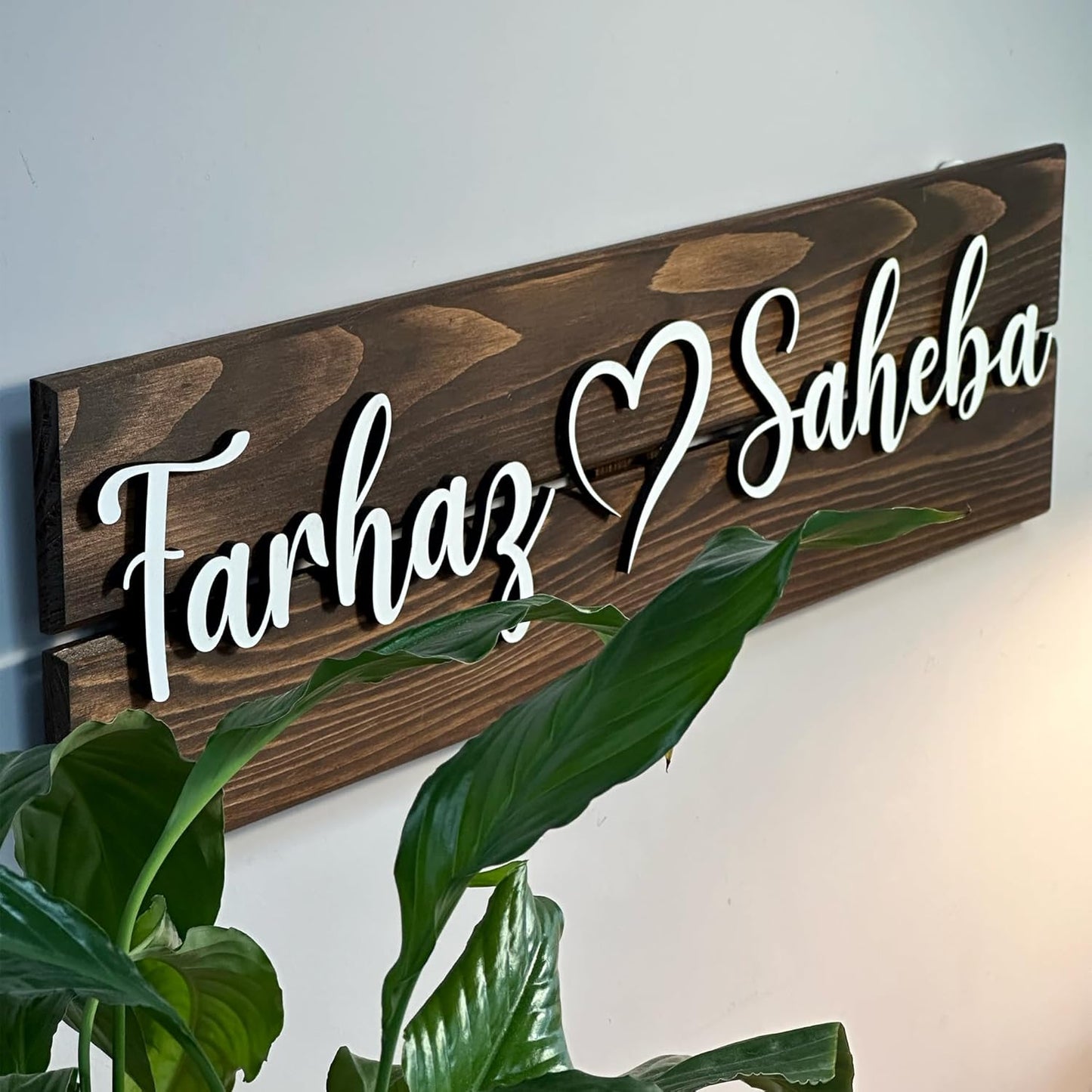 Personalized Wooden Couples Name Sign, Valentine's Day Gifts for Couples, Custom Engagement Gifts, Rustic Wall Decor, Wedding Gifts for Wife, 3D Pallet Sign