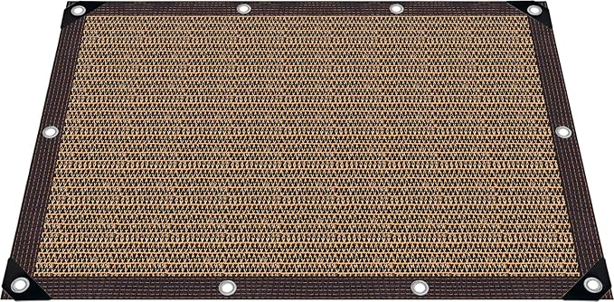 80% Shade Cloth, Durable Mesh Tarp with Grommets, Garden Sunblock Shade Cloth Shading Antifreezing for Plants Cover, Greenhouse, Barns Kennel, Patio, Tomatoes