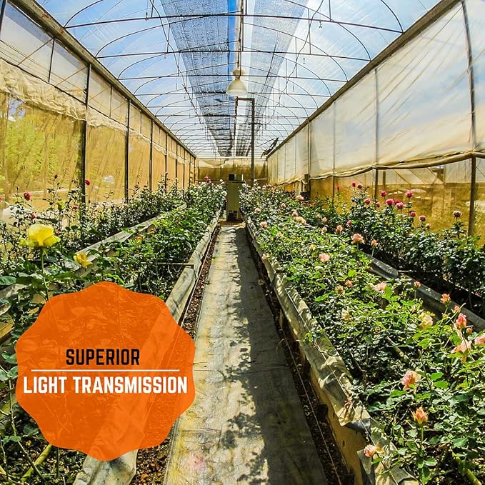 Farm Plastic Supply - Clear Greenhouse Plastic Sheeting - Ultra Durable - 8 mil - (50' x 70') - 4 Year UV Resistant Polyethylene Greenhouse Film for Gardening, Farming, Agriculture