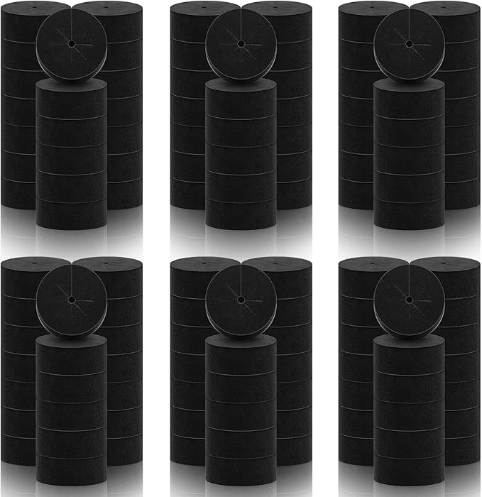 Lallisa 120 Pcs Clone Collars 2 Inch Foam Inserts for Hydroponic Cloning Machines Fits 2" Net Pots Reusable Collars for Hydroponics Plant Germination in DIY Cloner and Clone Machines (Black)