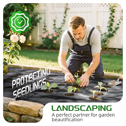 Land Guard 4ft x 300ft Weed Barrier Fabric Heavy Dusty, Ground Cover, Weed Mat, Woven Landscape Fabric for Garden, Lawn and Outdoor Project