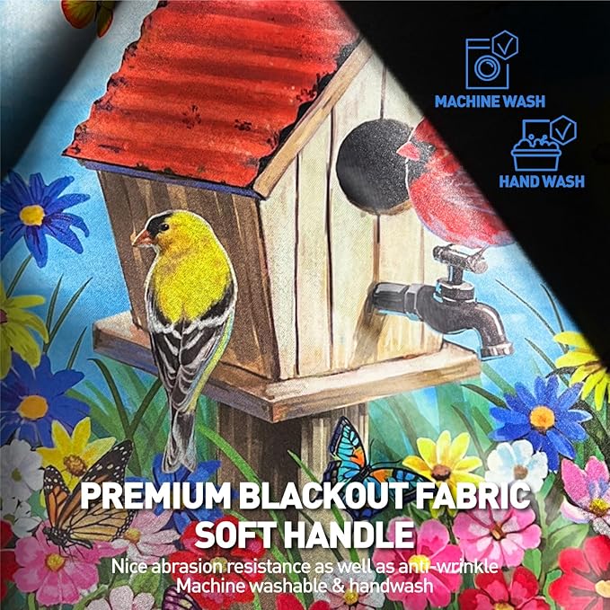 Bird Spring Summer Garden Flag,Blackout 12x18 Double Sided, Small Floral Red Cardinal Birdhouse Garden Yard Flags Outside, Outdoor Home Patio Yard Flag Farmhouse Decorations