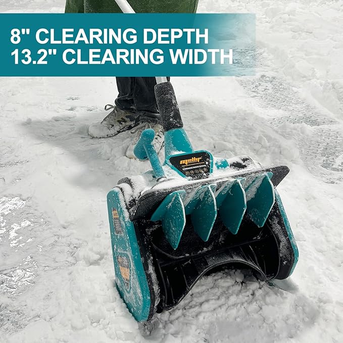36V Cordless Snow Shovel Compatible with Makita 18V Battery(Tool Only), Electric Power Snow Thrower, Handheld Snow Blower with 13.2" in. Width 8" in. Depth, 26.5' ft Throwing Distance
