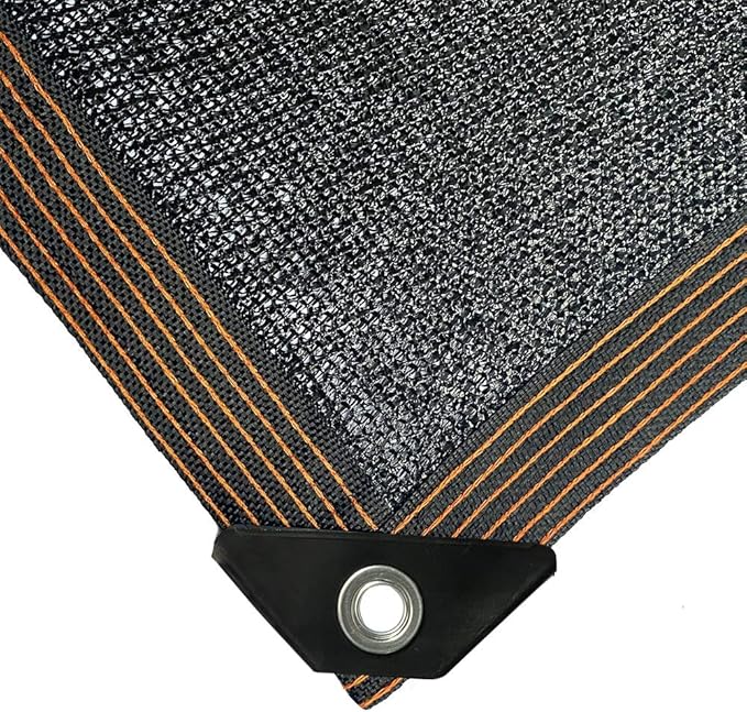 winemana 70% Black Shade Cloth, 12 x 8 FT Durable Mesh Tarp with Grommets, Resistant Garden Sun Shade Netting with Taped Edge for Plant Cover, Greenhouse, Patio, Tomatoes, Chicken Coop, Barn Kennel
