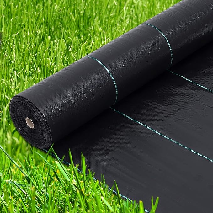 6.5ft x 300ft Premium 3oz Pro Garden Weed Barrier Landscape Fabric Durable & Heavy-Duty Weed Block Gardening Mat, Easy Setup & Superior Weed Control, Eco-Friendly & Convenient Design