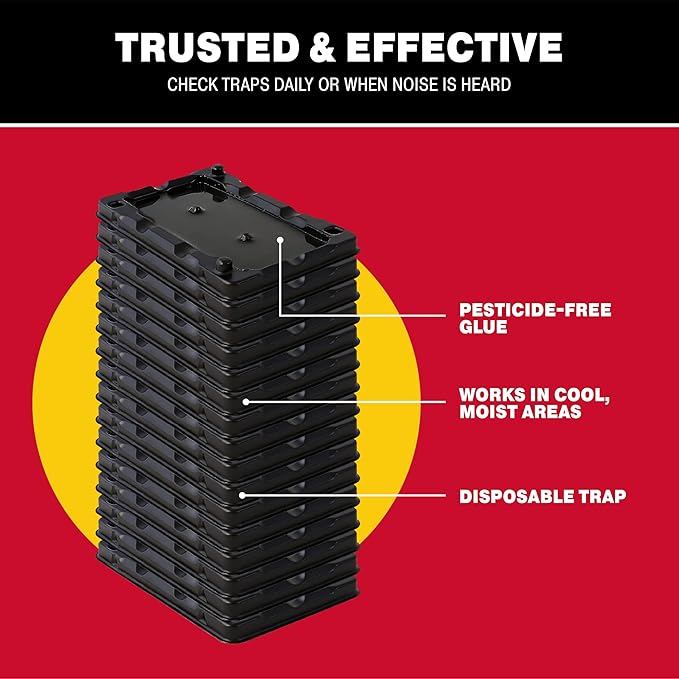 Catchmaster Mouse & Insect Glue Traps 16-Pk, Adhesive Rodent & Bug Catcher, Mouse Traps Indoor for Home, Sticky Glue Boards for Mice and Insects, Pest Control for House & Garage