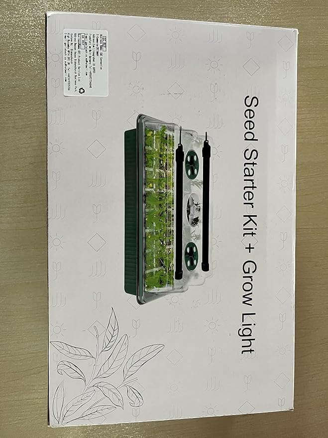 BlumWay Seed Starter Tray with Grow Light,2 Pack 80 Cells Seedling Tray Kit with Humidity Dome/Indoor Plant Starter Kit, Adjustable Brightness Plant Germination Trays