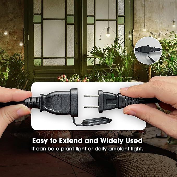 Briignite Hanging Grow Light, 3 LED Full Spectrum Grow Lights with 8.86ft Power Cord, Replaceable Bulbs E26 Base, Linkable Hanging Plant Light, 300W Equivalent