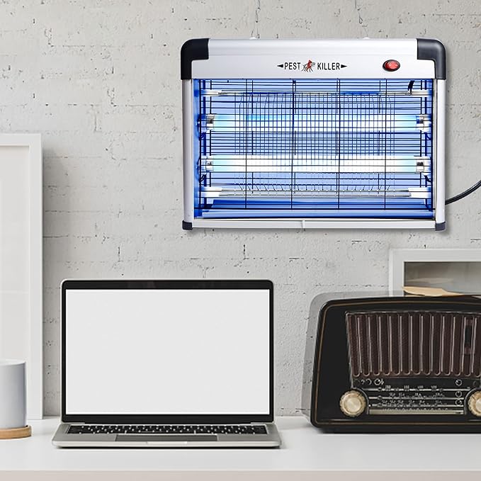 Electric Bug Zapper, Indoor Mosquito Killer with 20W Lamps 2800V Grid, Plug-in Hanging Insect Trap for Mosquito, Moth, Fly Killer Indoor Use