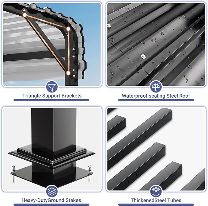 Polar Aurora 20x40 FT Metal Carport with Heavy Duty Carport Canopy, Car Port with Reinforced Base and Upgraded Support Framework, Car Garage Shelter for 2 Car, Boats and Truck