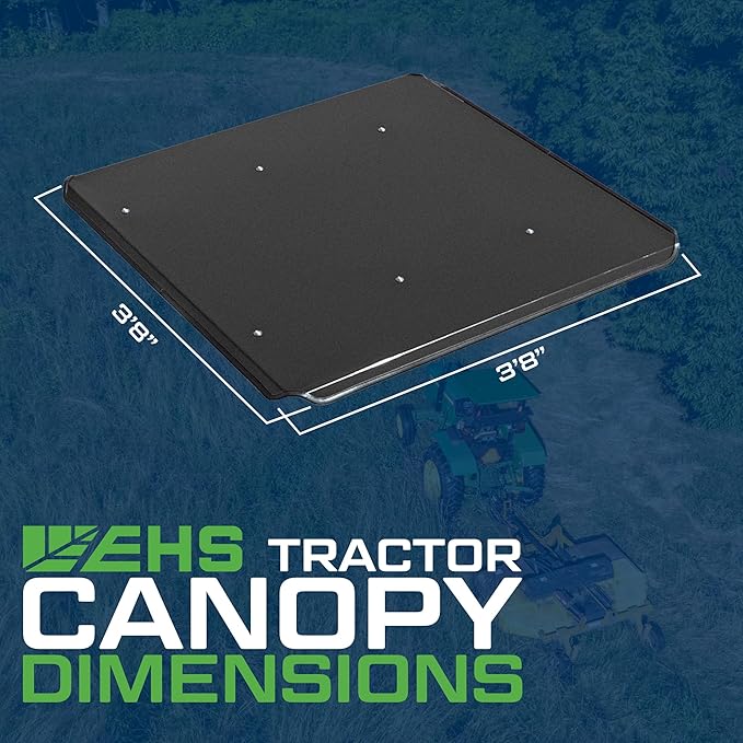 Universal Tractor Canopy | ROPS 1.5”-3” | Robust Steel | Easy Install (Black)