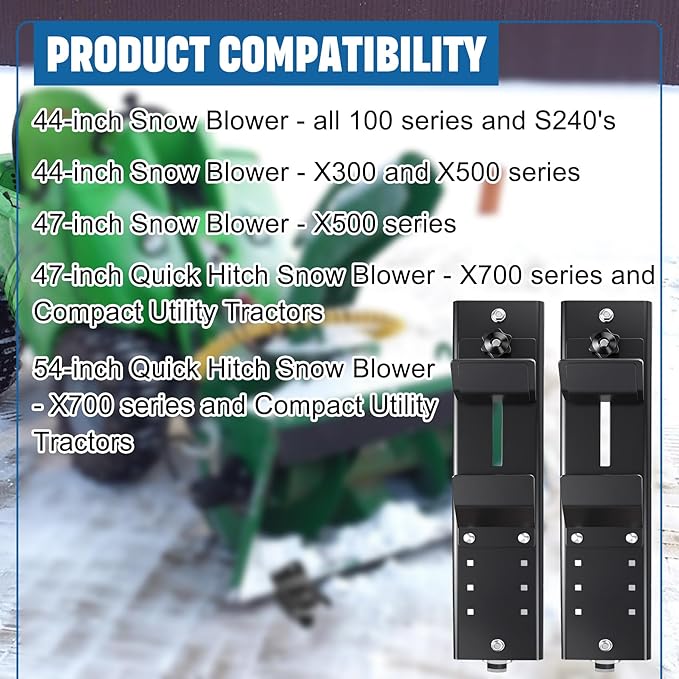 Snow Blower Storage Dollies, Fit for John Deere 44" 47" 54" Snowblower, Snowblower Storage Dollies for John Deere LP70692, Easily Move The Snow Blower Head, 2PCS