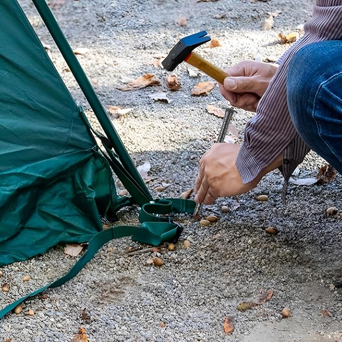 MIVIDE 12 Pack 16 Inch Black Rebar Stakes, 1/2 Inch Diameter, Galvanized Steel Ground Anchors, Heavy Duty Metal Rebar Stakes for Speed Bumps, Garden Plants, Wheel, Wood, Tent