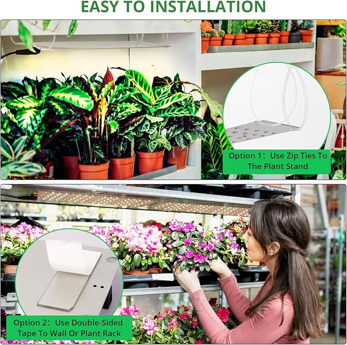 TONYFUL LED Grow Lights, 360 LEDs Plant Lights for Indoor Growing, 36W Premium Full Spectrum Grow Light with 4/8/12H Timer, 10 Dimmable Levels - Ideal for Indoor Growing (8Pcs)