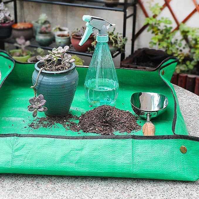 Repotting Mat for Indoor Plants, 29.5" X 39.4" Waterproof Succulent Potting Mat, Foldable Reusable Soil Change Mat Gardening Planting Mat - Gifts for Plant Lovers
