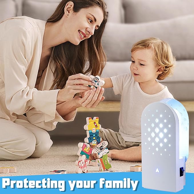 2 Packs Plug-in Mosquito Traps with 10 Glue Boards, Indoor Wall Insect Catchers with 365nm Blue-Violet Lights for Mosquitos, Moths, Fruit Flies, Gnats and Other Small Flying Bugs