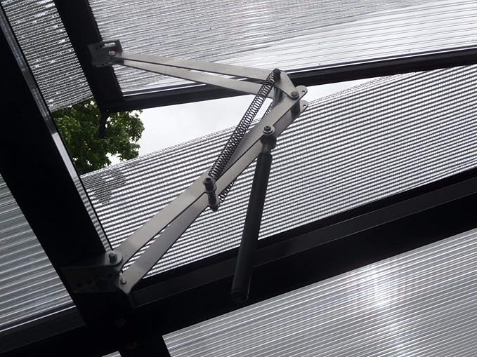 BIBISTORE Automatic Greenhouse Vent Opener with Two Springs Solar Powered Auto Window Opener for Hothouse&Cold Frame Greenhouse Acessories-Lifts 15.4 Lbs