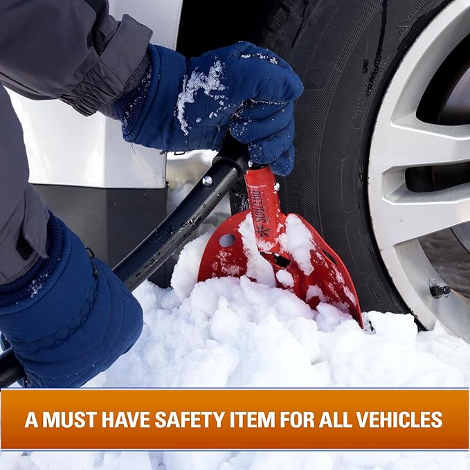 SubZero 17222 Collapsible Snow Shovel, Light Weight Aluminum Snow Shovel for Car, Emergency Shovel for Driveway and Car (pack of 1)