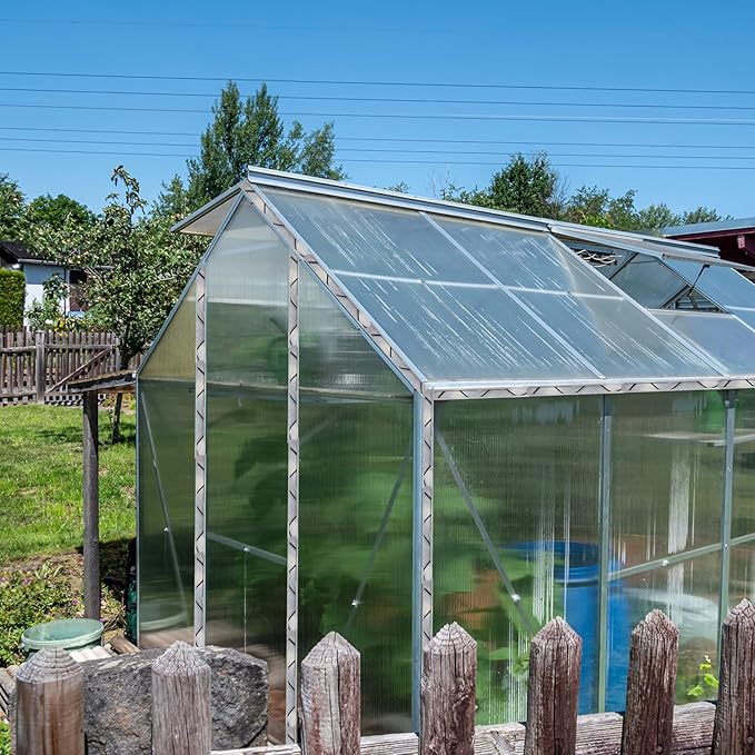 6.6 FT Set of 20 Greenhouse Spring Wire and Lock Channel Kit, PVC-Coated Wires and Aluminum Lock Channels for Greenhouse Plastic Film,Shade Cloth