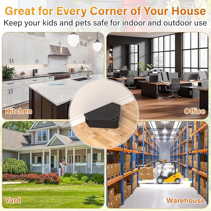 Mouse Station with Keys Black 4 Pack, Key Required Mouse Stations, Mice Stations, Keeps Children and Pets Safe Indoor & Outdoor