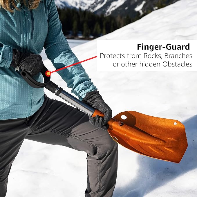 Crescent Moon Compact Collapsible Shovel: Lightweight Portable Tool for Camping, Emergencies, Cars, Backcountry Adventures, ATVs & Snowmobiles – Essential Small Emergency Avalanche Shovel