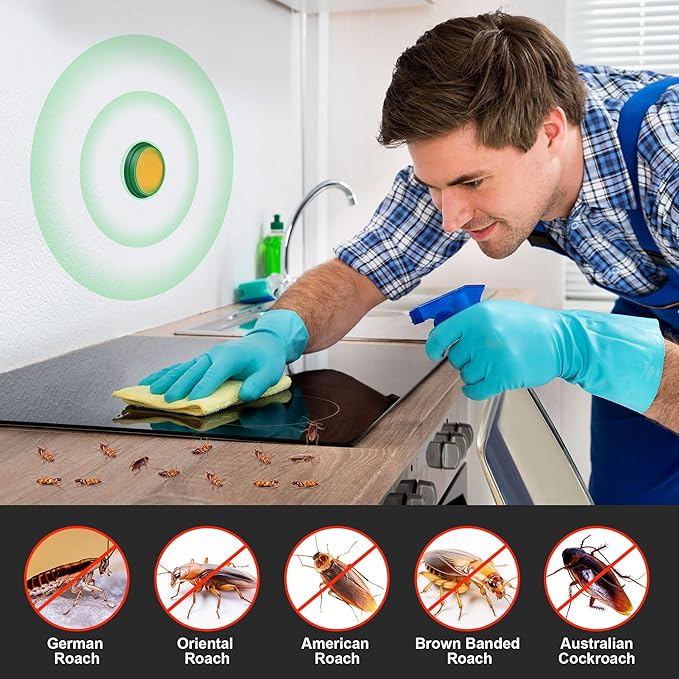 Roach Bait - Cockroach Killer Indoor Infestation, Roach Traps Cockroach Bait Gel, Get Rid of Roaches Permanently Indoor Home & Outdoor Infestation, Cockroaches Repellent Killer (12)