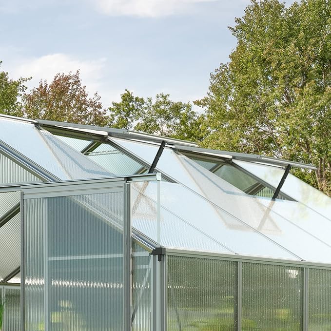 Greenhouse Topas 2 Aluminum Frame 7.4 x 4.4 ft with Approx. 8 mm Polycarbonate Panels