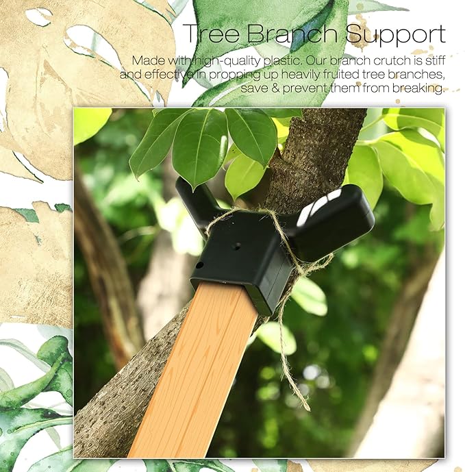 Yungyan 8 Pcs Tree Support, Plastic Fruit Branch Support Device Brace Prevent Breaking for Vineyards Ornamental Gardens Orchards Fits on Standard 1.57 x 1.57 Inch Lumber (Grey)