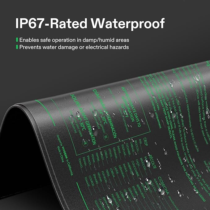 VIVOSUN 20" x 20.75" Seedling Heat Mat and Digital Thermostat Combo Set, UL & MET-Certified Warm Hydroponic Heating Pad for Germination, Indoor Gardening, Greenhouse