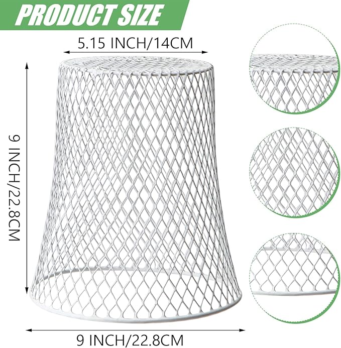 40 Pcs 9 inch Chicken Wire Plant Covers Bulk,Wire Garden Cloches Chicken Wire Cloche Plant Protector Metal Heavy Duty Garden Plant Cloche for Keeping Bunnies Chicken Squirrels Birds Other Out