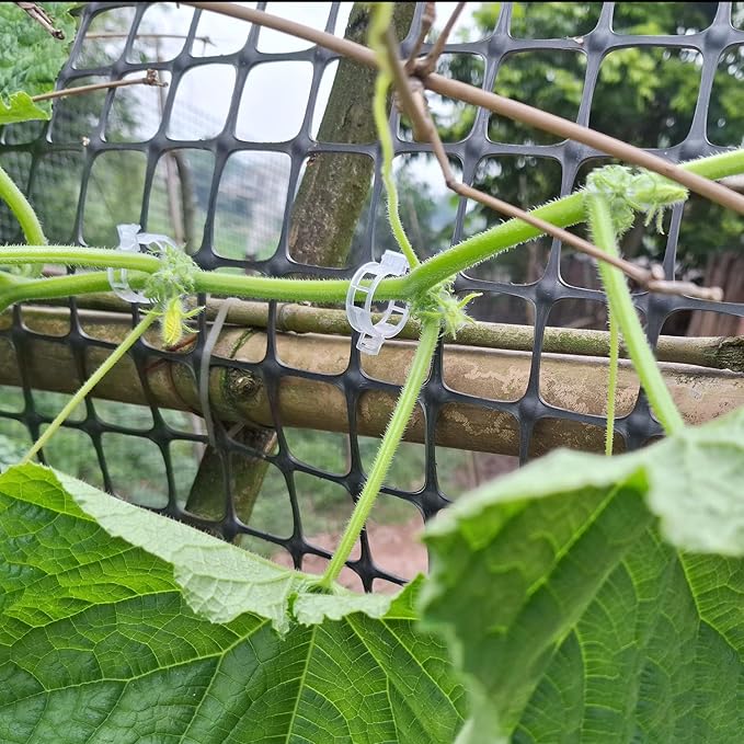 Bulk Tomato Clips, Plant Support Clip for String Trellis Climbing Plants Garden Vegetables- 200PCS/White