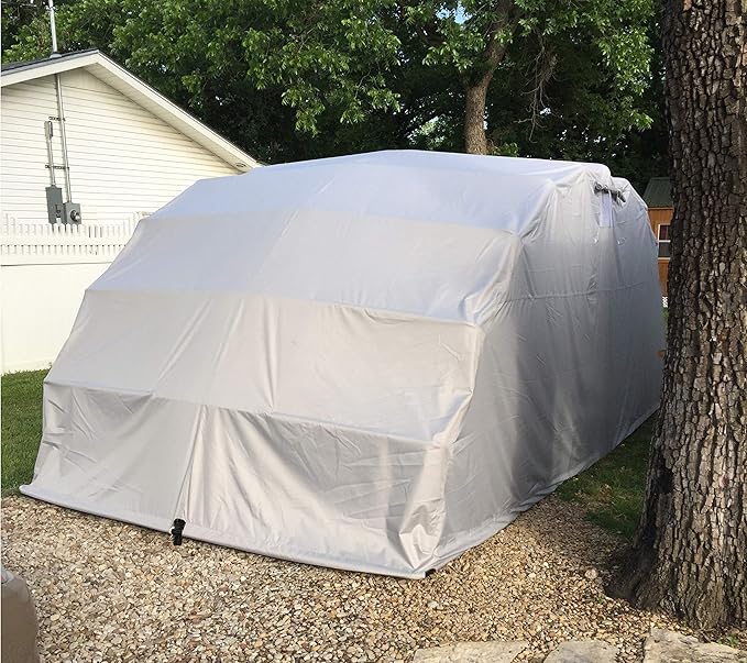 Ikuby Medium Car Shelter - Foldable, Retractable, Lockable, Durable