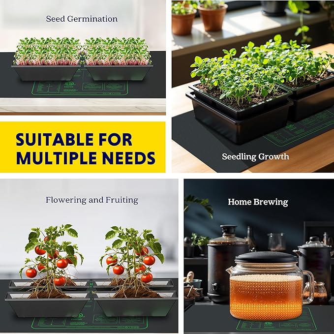 iPower Waterproof Seedling Heat Mat 48" x 20", ETL Certified Durable Germination Heating Pad, for Seed Starting Propagation