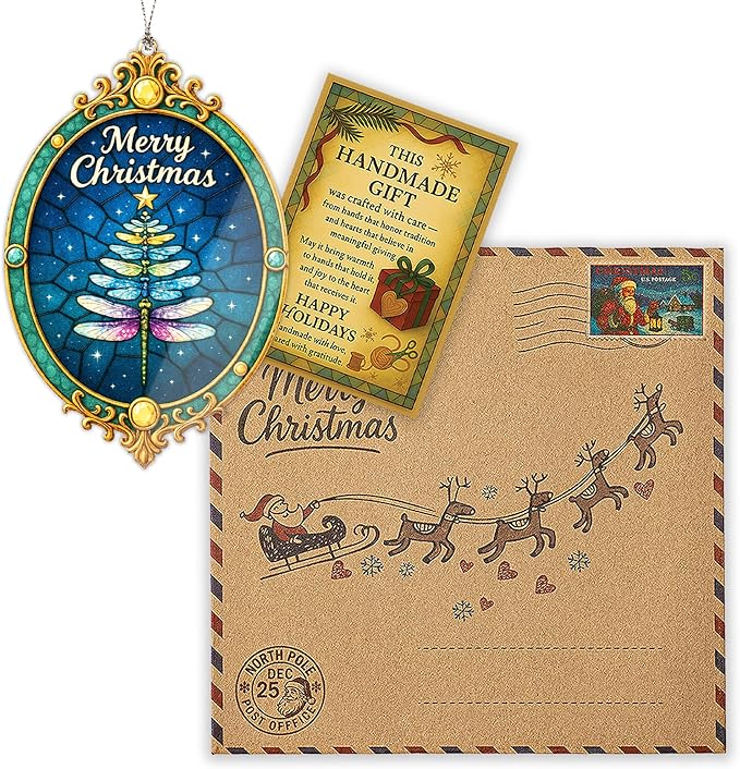 Dragonfly gifts - dragonfly suncatcher - dragonfly gifts - Dragonfly ornament - dragonfly decor - Christmas ornament 2025 - Suncatcher Effect window hanging - car hanging