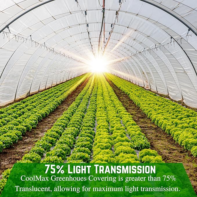 Farm Plastic Supply - Clear Coolmax Greenhouse Plastic Sheeting - 6 Mil - 4 Year UV Resistant Infrared Anti-Condensate Green House Covering Thermal Greenhouse Plastic 6 mil (40' x 110')