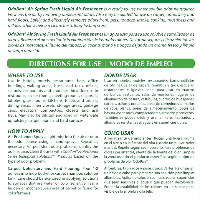 OdoBan Fogmaster Jr. Electric Handheld Fogger and Liquid Air Freshener, 1 Gallon, Spring Fresh Scent