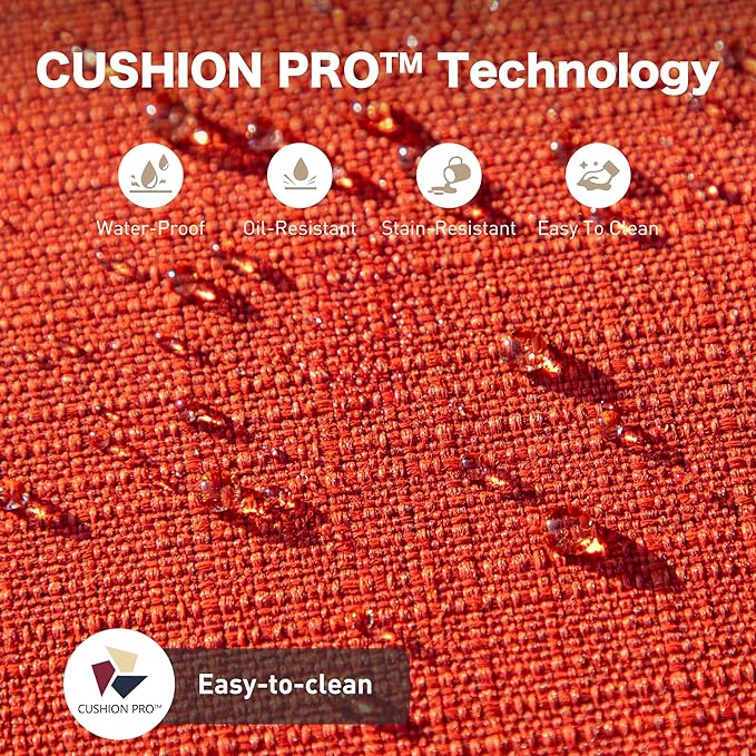 4 Piece Black Metal Outdoor Patio Furniture Sets with Firepit Table, Patio Conversation Sets 1 3-Seater Sofa, 2 Swivel Sofa with 5.75" Thick Cushion Backyard Furniture for Deck, Red